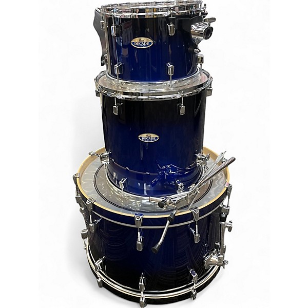 Used Pearl 3 Piece decade maple blue fade Drum Kit