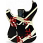 Used EVH Stripe Series Circles Black and White Solid Body Electric Guitar