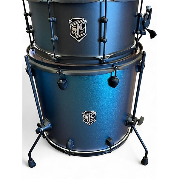 Used SJC Drums 4 Piece Pathfinder Moon Blue Drum Kit
