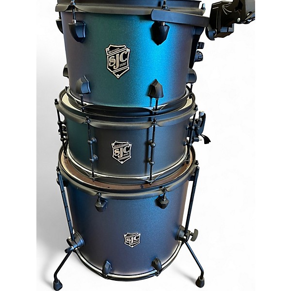 Used SJC Drums 4 Piece Pathfinder Moon Blue Drum Kit