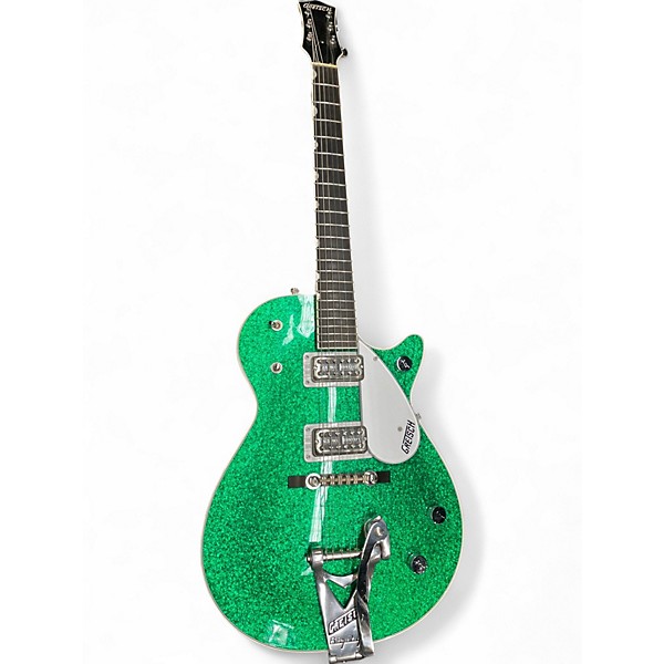 Used Gretsch Guitars G6129T Sparkle Jet with Bigsby GREEN SPARKLE Solid Body Electric Guitar