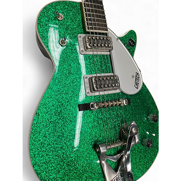 Used Gretsch Guitars G6129T Sparkle Jet with Bigsby GREEN SPARKLE Solid Body Electric Guitar