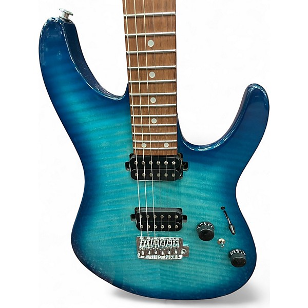 Used Ibanez AZ24S1F Standard Turquoise Solid Body Electric Guitar