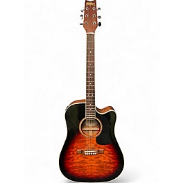 Used Washburn d10ceq quilted top Acoustic Electric Guitar