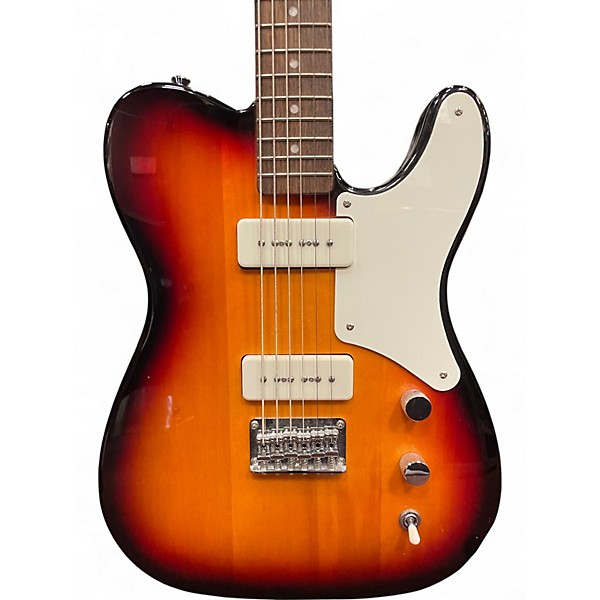 Used Squier Paranormal Baritone Cabronita Telecaster 3 Color Sunburst Solid Body Electric Guitar