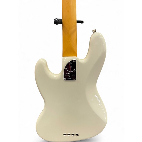Used Fender Professional II Jazz Bass Fretless Olympic White Electric Bass Guitar