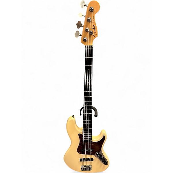 Used 2007 Fender American Deluxe Jazz Bass Blizzard Pearl Electric Bass Guitar