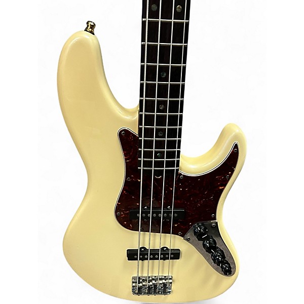 Used 2007 Fender American Deluxe Jazz Bass Blizzard Pearl Electric Bass Guitar