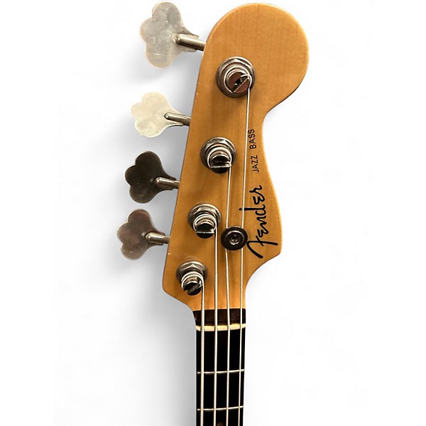 Used 2007 Fender American Deluxe Jazz Bass Blizzard Pearl Electric Bass Guitar
