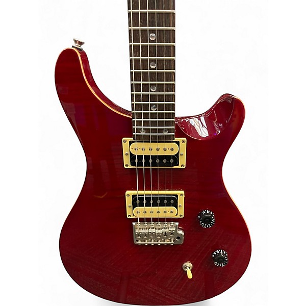 Used PRS SE Custom 24 Trans Red Solid Body Electric Guitar