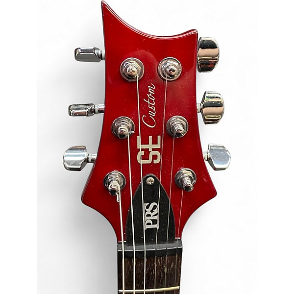 Used PRS SE Custom 24 Trans Red Solid Body Electric Guitar
