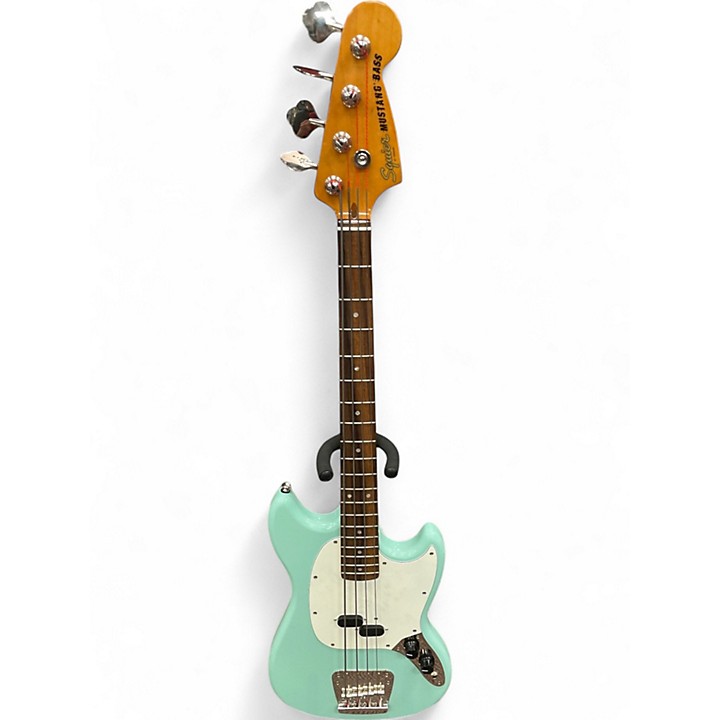Used Squier Vintage Modified Mustang Bass Seafoam Green Electric