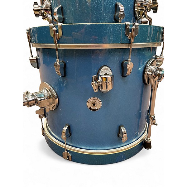 Used PDP by DW 4 Piece NEW YORKER Metallic Blue Drum Kit