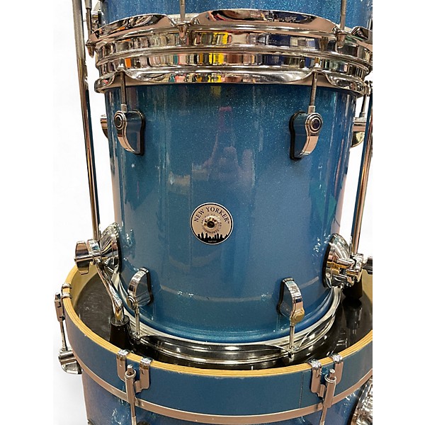 Used PDP by DW 4 Piece NEW YORKER Metallic Blue Drum Kit