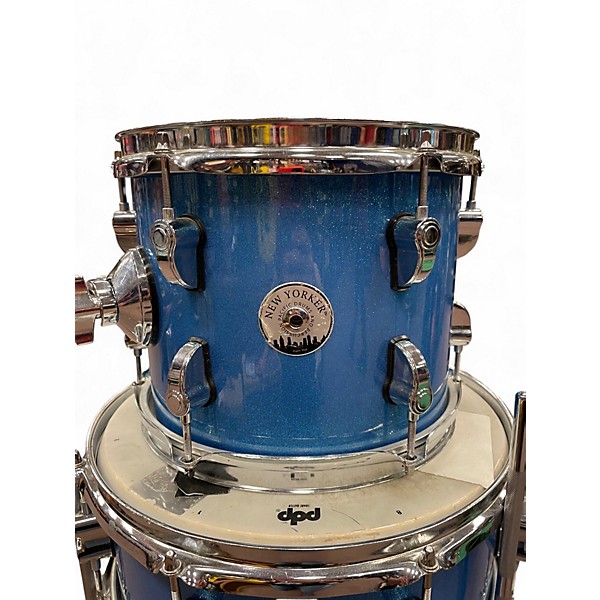 Used PDP by DW 4 Piece NEW YORKER Metallic Blue Drum Kit
