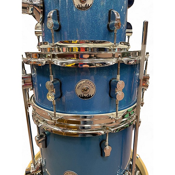 Used PDP by DW 4 Piece NEW YORKER Metallic Blue Drum Kit