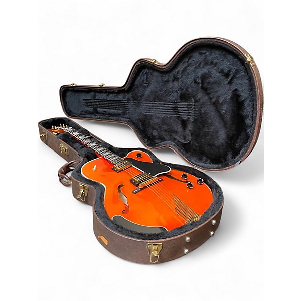 Used Gibson Chet Atkins Fusion Country Gentlman Sunrise Orange Hollow Body Electric Guitar