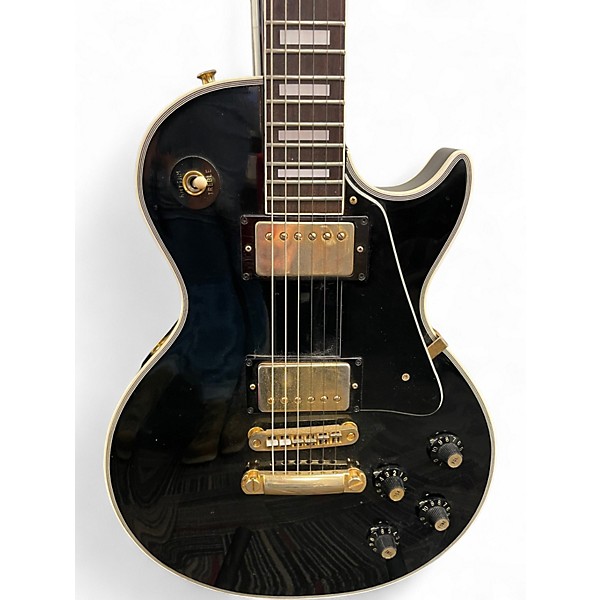 Used Ibanez Custom Black Solid Body Electric Guitar