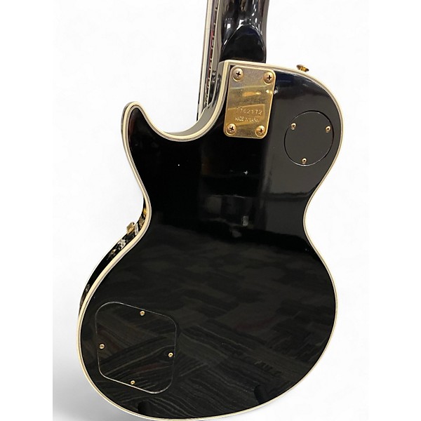 Used Ibanez Custom Black Solid Body Electric Guitar