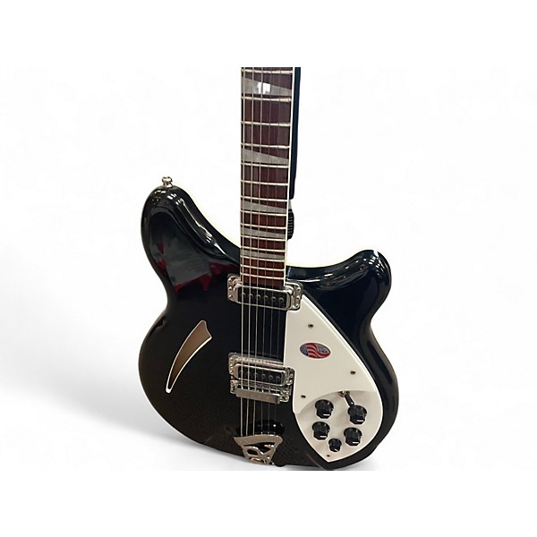 Used Rickenbacker 360 Black Hollow Body Electric Guitar