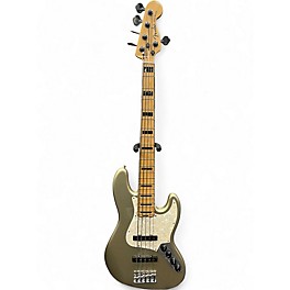 Used Fender American Elite Jazz Bass 5 String Champagne Electric Bass Guitar