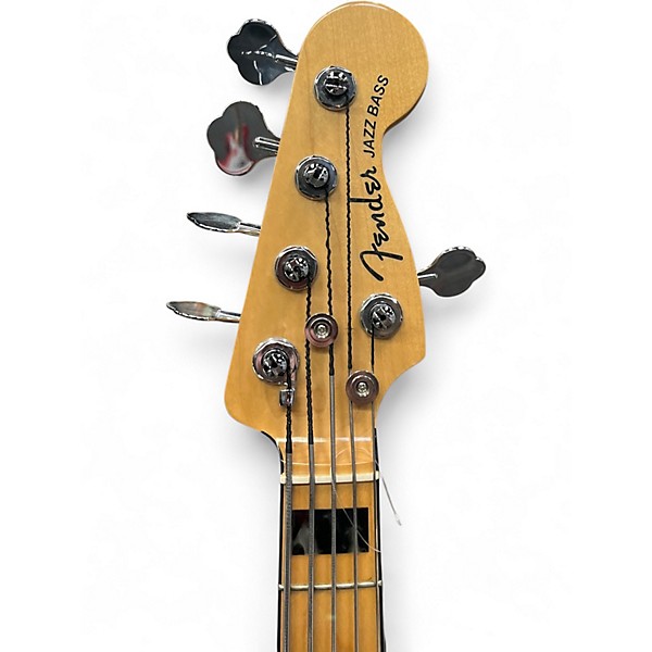 Used Fender American Elite Jazz Bass 5 String Champagne Electric Bass Guitar