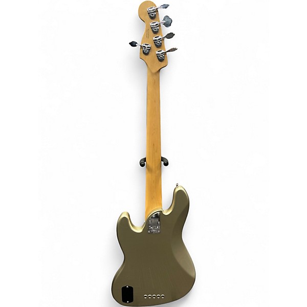 Used Fender American Elite Jazz Bass 5 String Champagne Electric Bass Guitar
