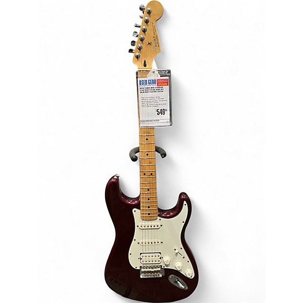 Used Fender MIM Standard Stratocaster HSS Wine Red Solid Body Electric Guitar