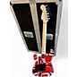 Used EVH Striped Series Frankie Red with Black and White Stripes Solid Body Electric Guitar
