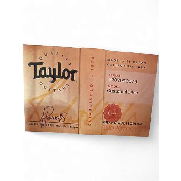 Used Taylor CUSTOM 414CE shaded edge burst Acoustic Guitar