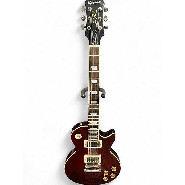 Used Epiphone Les Paul 1960 Tribute Plus Crimson Red Burst Solid Body Electric Guitar