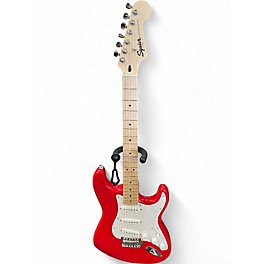 Used Squier Sonic Stratocaster Candy Apple Red Solid Body Electric Guitar