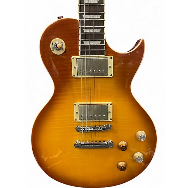 Used Vintage V-100 Lemon Drop 2 Tone Sunburst Solid Body Electric Guitar