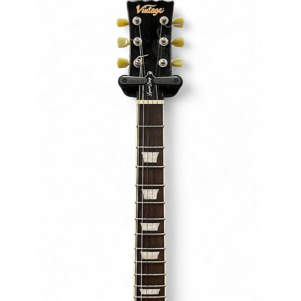 Used Vintage V-100 Lemon Drop 2 Tone Sunburst Solid Body Electric Guitar