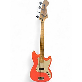 Used Squier BRONCO Tahitian Coral Electric Bass Guitar
