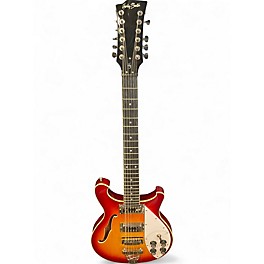 Used Harley Benton rb612 Cherry Sunburst Solid Body Electric Guitar