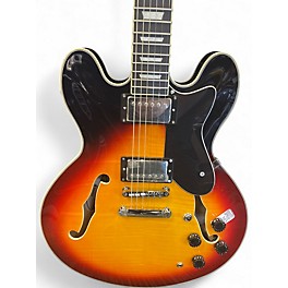 Used Donner djp1000 3 Color Sunburst Hollow Body Electric Guitar