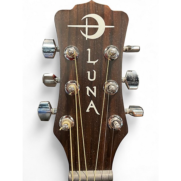 Used 2025 Luna GYPSY TATOO Mahogany Acoustic Electric Guitar