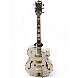 Used Harley Benton BIG TONE White Hollow Body Electric Guitar