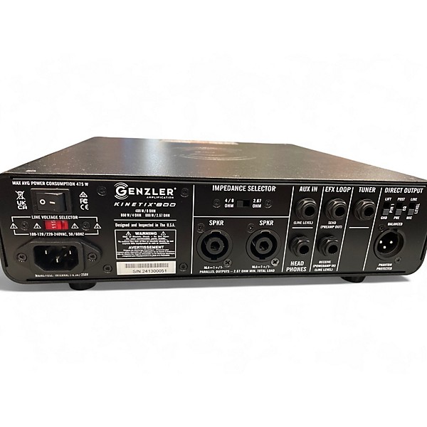 Used Genzler Amplification kinetix 800 Tube Bass Amp Head