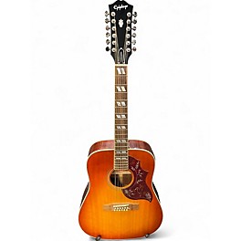 Used Epiphone Hummingbird 12 String Sunburst 12 String Acoustic Electric Guitar