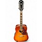 Used Epiphone Hummingbird 12 String Sunburst 12 String Acoustic Electric Guitar thumbnail
