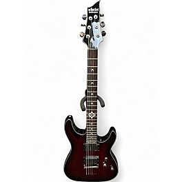 Used Schecter Guitar Research Hellraiser Deluxe Crimson Red Trans Solid Body Electric Guitar