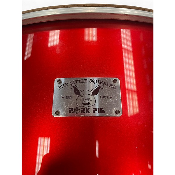 Used Pork Pie 5 Piece Little Squealer 5 Piece Red Lacquer Drum Kit