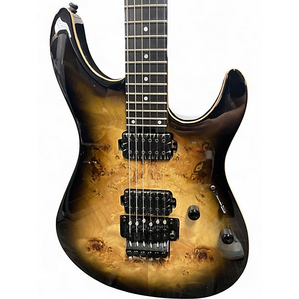 Used ESP E-II SN-II NEBULA BLACK BURST Solid Body Electric Guitar