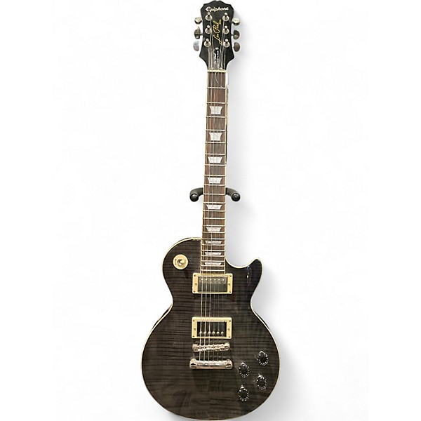 Used Epiphone 1960 Les Paul Tribute Plus Trans Black Solid
