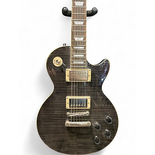 Used Epiphone 1960 Les Paul Tribute Plus Trans Black Solid