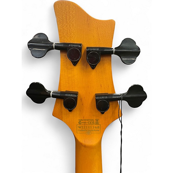Used Schecter Guitar Research Riot-4 Session Left-Handed Satin Aged Natural Electric Bass Guitar