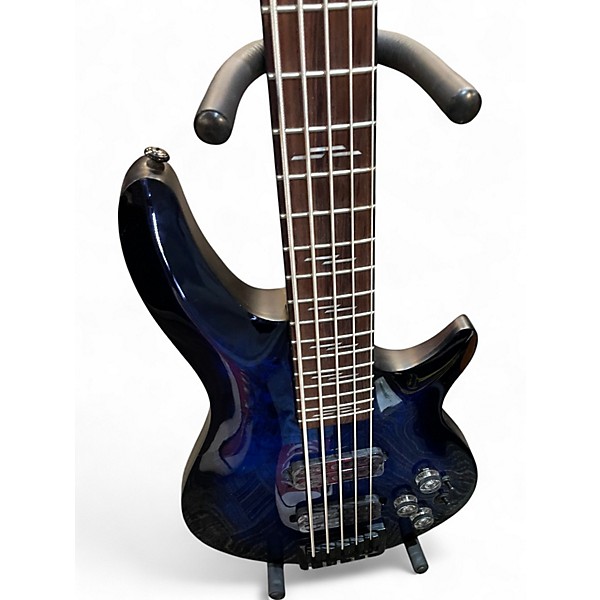 Used Schecter Guitar Research omen elite blue burst Electric Bass Guitar