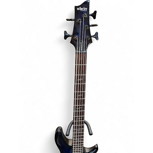 Used Schecter Guitar Research omen elite blue burst Electric Bass Guitar